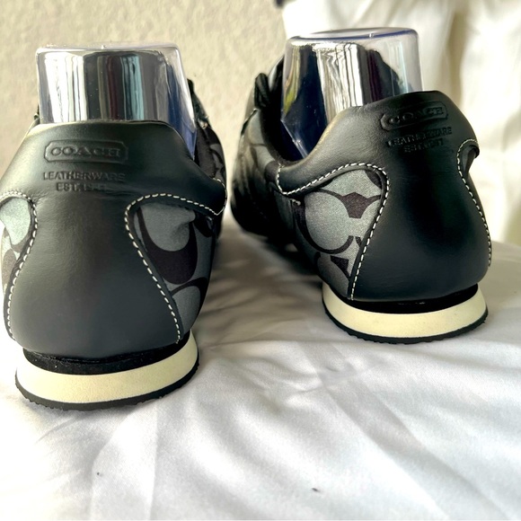 Coach Kirby Shoes Black Size 8.5M Logo Print - Picture 4 of 9